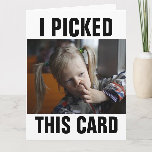 NOSE PICKER GIIRL FUNNY SOBRESIZADO TARJETAS DE CU (Anverso)