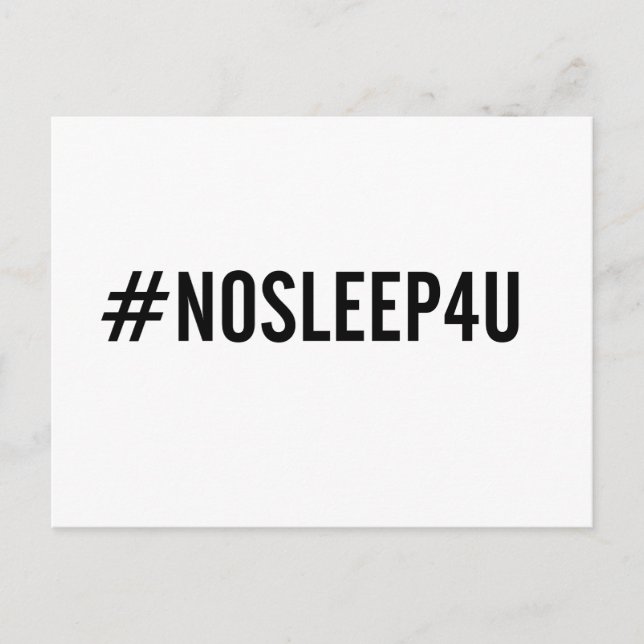 #NOSLEEP4U. ¡Funny tarjeta postal para bebés, nuev (Anverso)