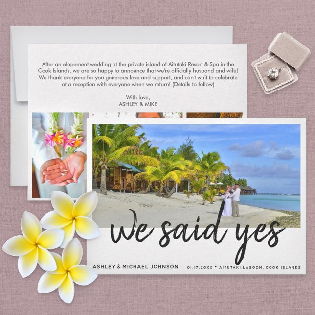 Nosotros Dijimos Sí | Anuncio de Boda con 4 Fotos (Subido por el creador)