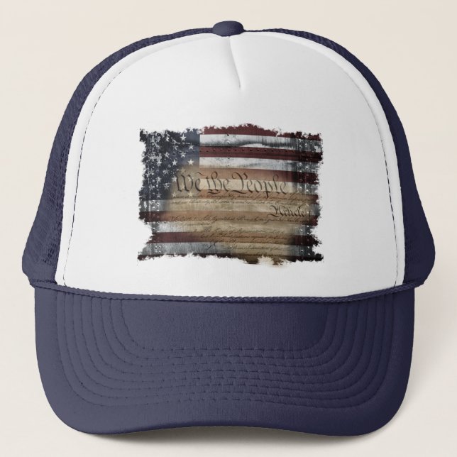 Nosotros el gorra del camionero de la bandera (Anverso)