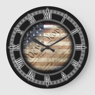 Nosotros el reloj de pared de la bandera americana