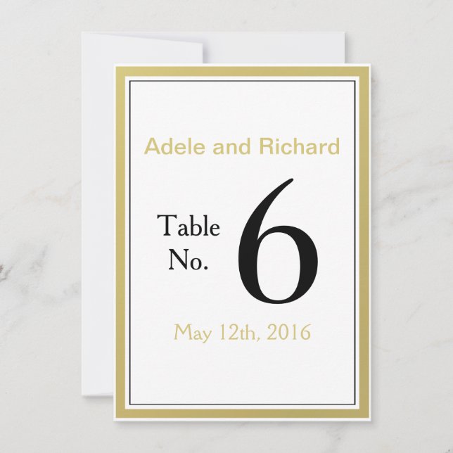 Nosotros Hacemos Número de Mesa de Boda Chic Moder (Anverso)