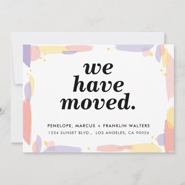 NOSOTROS HEMOS MOVIDO una tarjeta de dirección nue (Anverso)