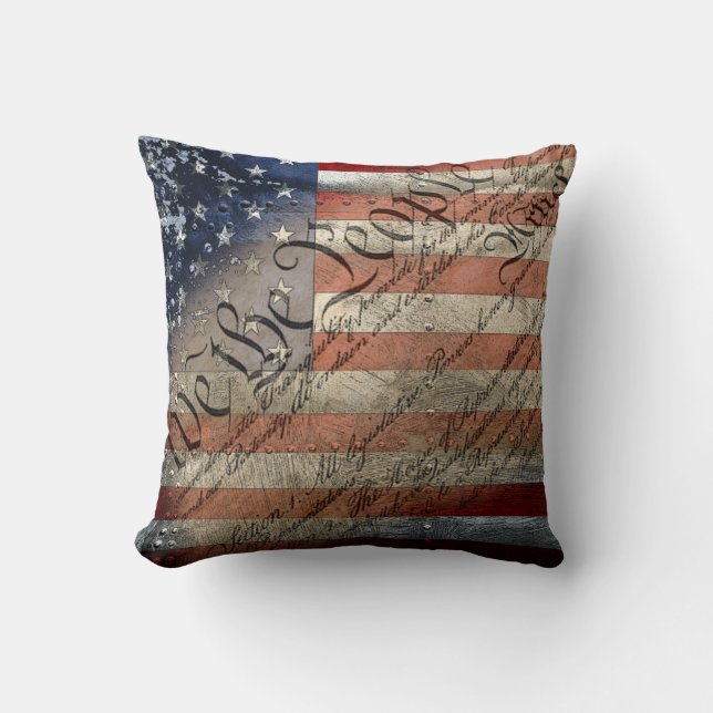 Nosotros la almohada de tiro de la bandera (Anverso)