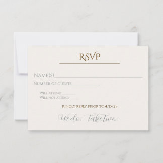 Nosotros Tomamos Dos Tarjeta de Respuesta RSVP