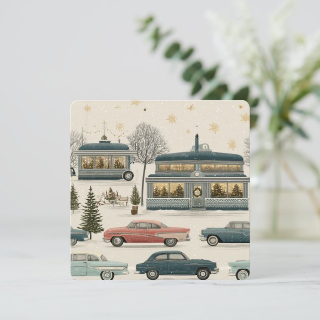 Nostalgia de la cena de Navidad retro (Anverso de pie)