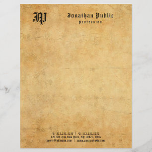 Nostálgica apariencia de papel antiguo Monograma p