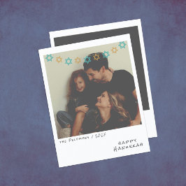 Nostálgica foto instantánea tarjeta de vacaciones