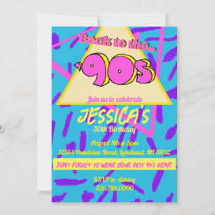 Nostálgica invitación de cumpleaños de retorno de