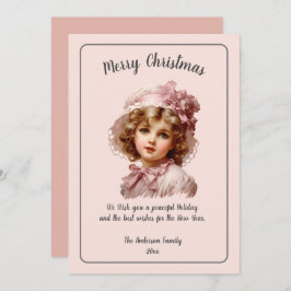 Nostálgica rosa Feliz Navidad