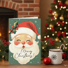 Nostálgica Santa Cute Feliz Navidad Personalizada