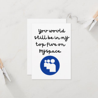 Nostálgica tarjeta de amistad MySpace/ cumpleaños