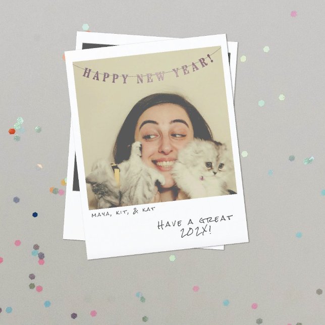 Nostálgica tarjeta de Año Nuevo fotográfica instan (Subido por el creador)