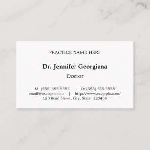 Nostálgica tarjeta profesional de salud