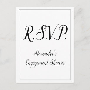 Nostálgico "R.S.V.P." Postal