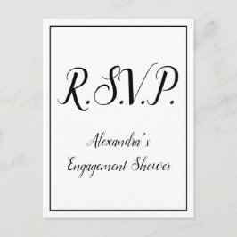 Nostálgico "R.S.V.P." Postal