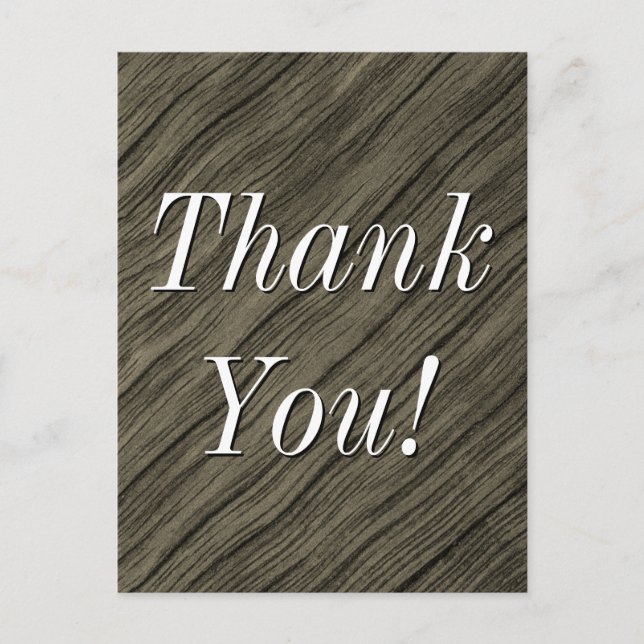 Nostálgico, Vintage "¡Gracias!" Postal (Anverso)