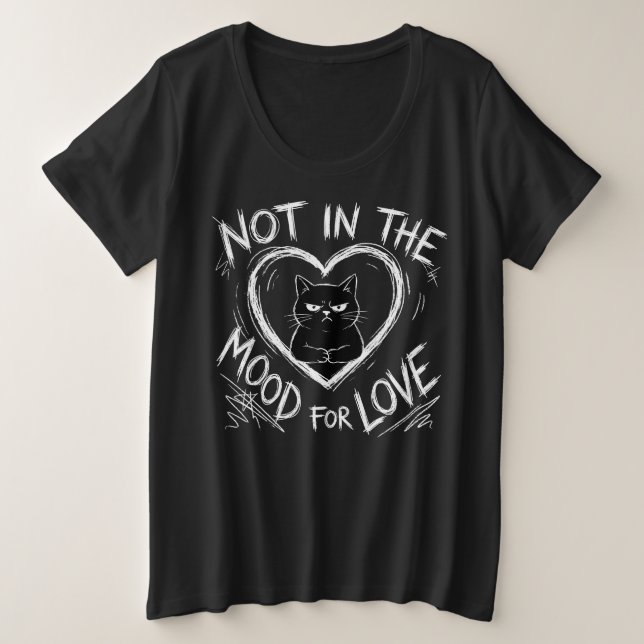 Not In The Mood For Love Grumpy Cat Sarcastic (Anverso del diseño)