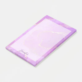 Nota adhesiva con patrón ombre de violeta rosa y b