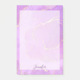 Nota adhesiva con patrón ombre de violeta rosa y b