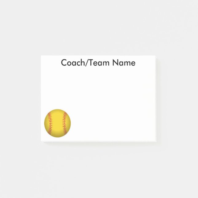 Nota adhesiva de Softbol (Anverso)