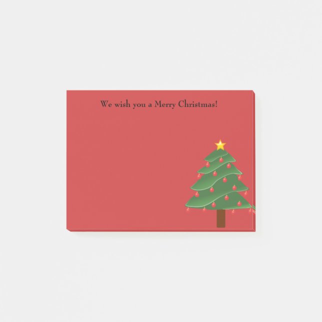 Nota Adhesiva Personalizada con Árbol de Navidad s (Anverso)