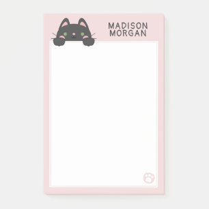 Nota Adhesiva Rosa Monada Gatito & Huellas ¡Añade 