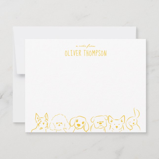 Nota amarilla de la tarjeta de nota del boceto del (Anverso)