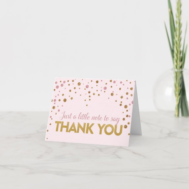 Nota de agradecimiento Brunch & Bubbly Glitter (Anverso)