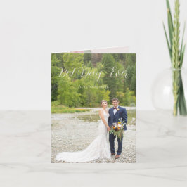 Nota de agradecimiento con foto romántica