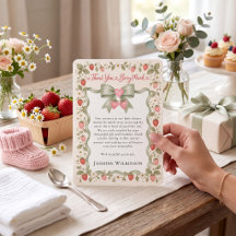 Nota de agradecimiento de baby shower Berry Sweet