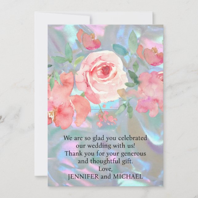 Nota de agradecimiento de boda (Anverso)