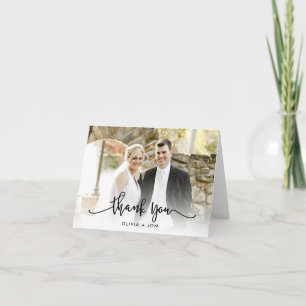 Nota de agradecimiento de boda con foto personaliz
