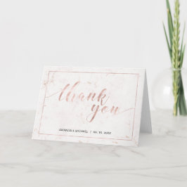 Nota de agradecimiento de boda con tipografía mode