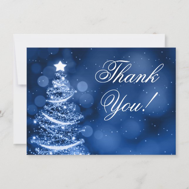 Nota de agradecimiento de boda de Navidad en un pa (Anverso)