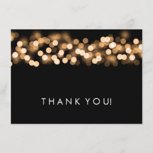 Nota de agradecimiento de boda Gold Hollywood Glam