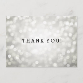 Nota de agradecimiento de boda Luces plateadas con