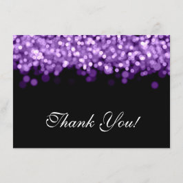 Nota de agradecimiento de boda Luces púrpuras