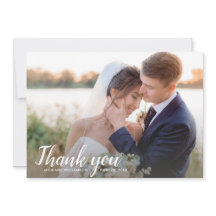 Nota de agradecimiento de boda reverso una gran fo