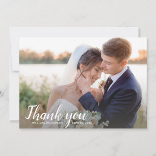 Nota de agradecimiento de boda reverso una gran fo