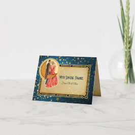 Nota de agradecimiento de boda Romance a la luz de