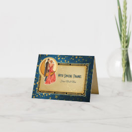 Nota de agradecimiento de boda Romance a la luz de