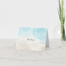 Nota de agradecimiento de color de agua