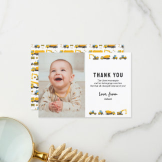 Nota de agradecimiento de cumpleaños con foto de c