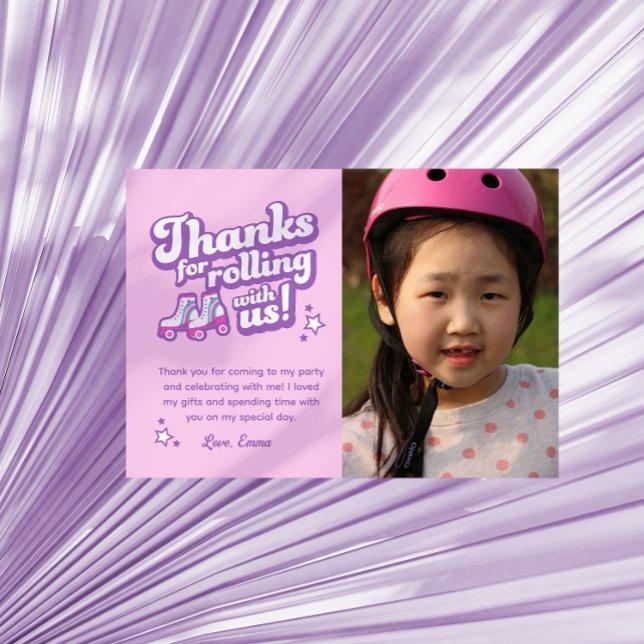 Nota de agradecimiento de foto de fiesta de patina (Subido por el creador)