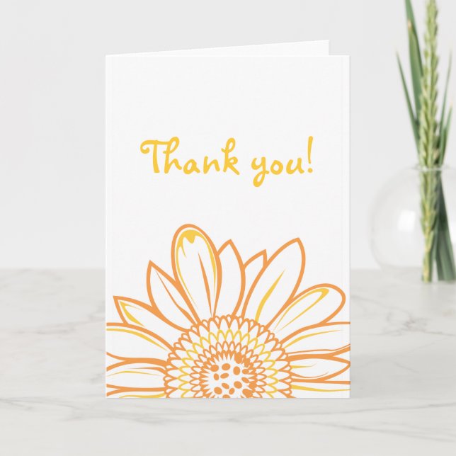 Nota de agradecimiento de girasol (Anverso)