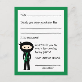 Nota de agradecimiento de ninja, con cambio de col