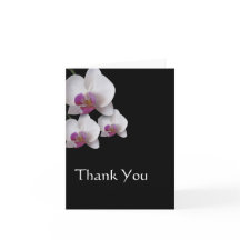 Nota de agradecimiento de orquídeas rosas