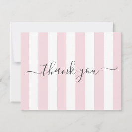 Nota de agradecimiento de rayas rosadas