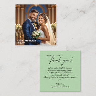 Nota de agradecimiento escrita a mano por Boda de